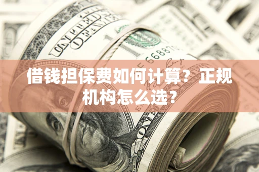 济南借钱担保费如何计算？正规机构怎么选？