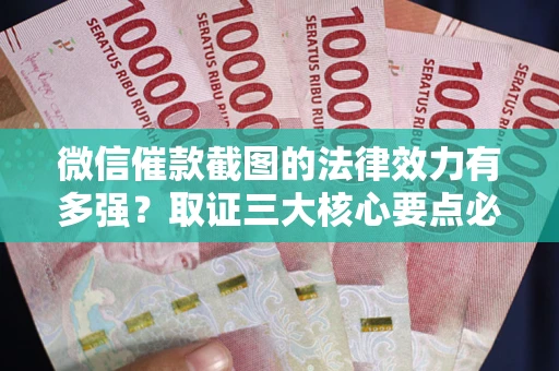 济南微信催款截图的法律效力有多强？取证三大核心要点必须知道！