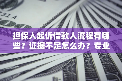 济南担保人起诉借款人流程有哪些？证据不足怎么办？专业律师解答