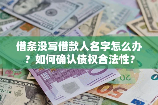 济南借条没写借款人名字怎么办？如何确认债权合法性？